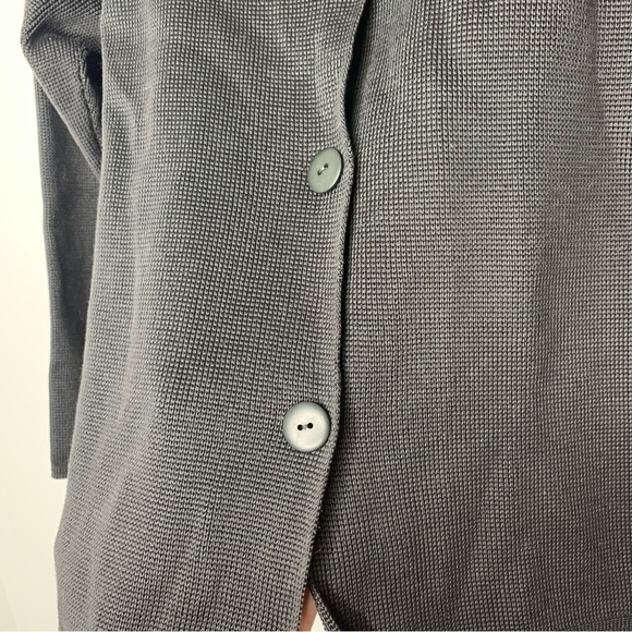 Peruvian Connection dark grey knit cardigan blazer - Picture 8 of 8